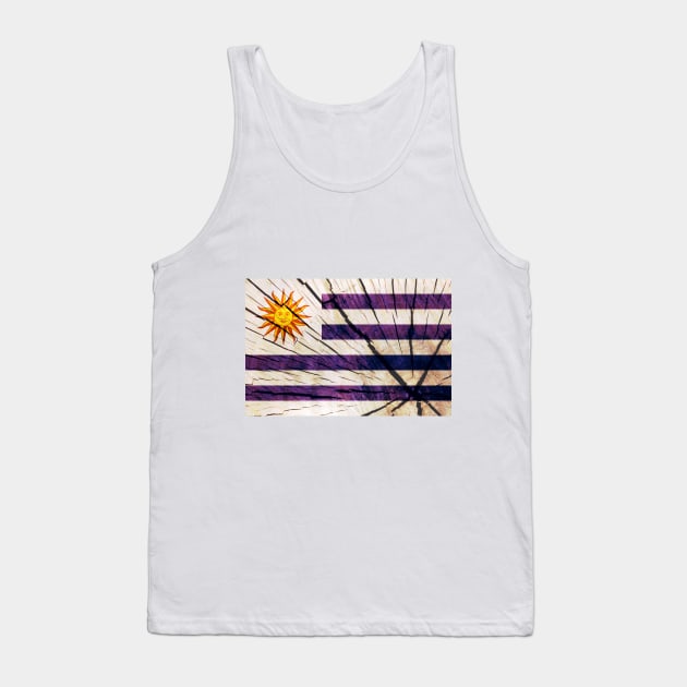 Flag of Uruguay - Tree Trunk Wood Tank Top by DrPen